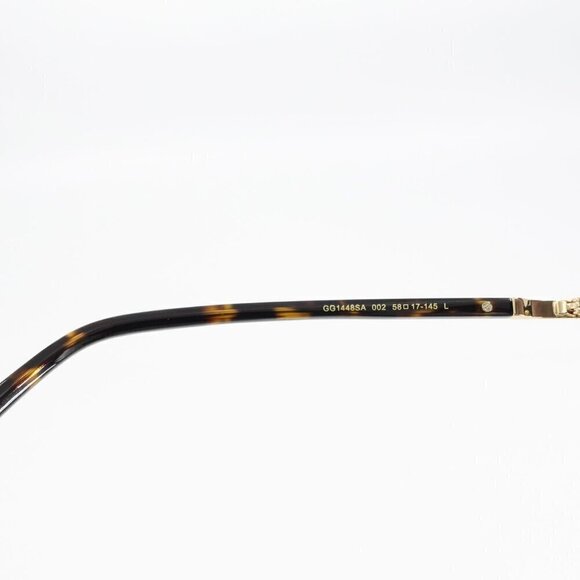 Gucci GG1448 Square Sunglasses Tortoise Brown OS - Picture 7 of 15